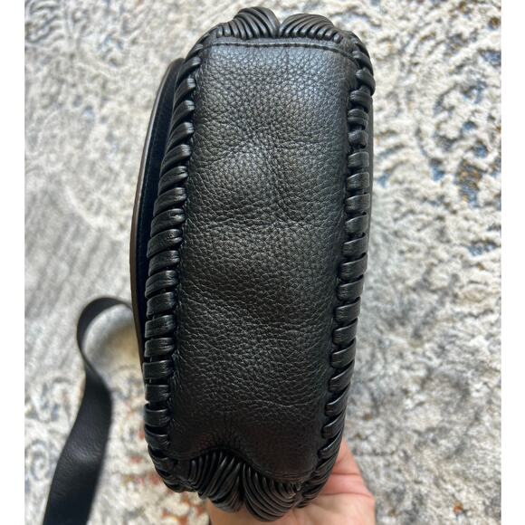 NWOT Aimee Kestenberg All For Love Saddle Crossbody Black Leather Bag - Picture 14 of 16